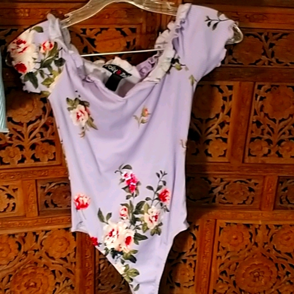 Floral print bodysuit